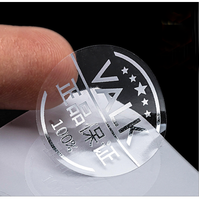 Make your own hologram plastic logo print transparent self adhesive fabric sticker label