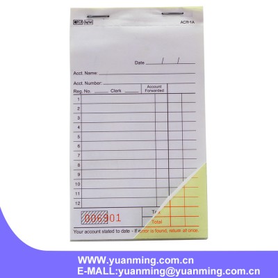 carbonless commercial invoice book