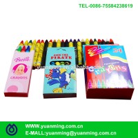 Common size 8*88 mm good quality crayon with customized wrap paper and colored box