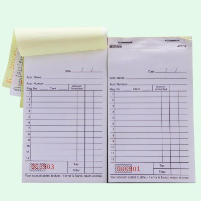 Good offset printing black copied words carbonless paper book for waiters