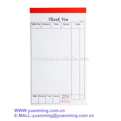 Restaurant Order Book,Menu Book For Restaurant,Restaurant Guest Check Book