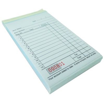 receipt tax invoice restaurant gust check register form booklet